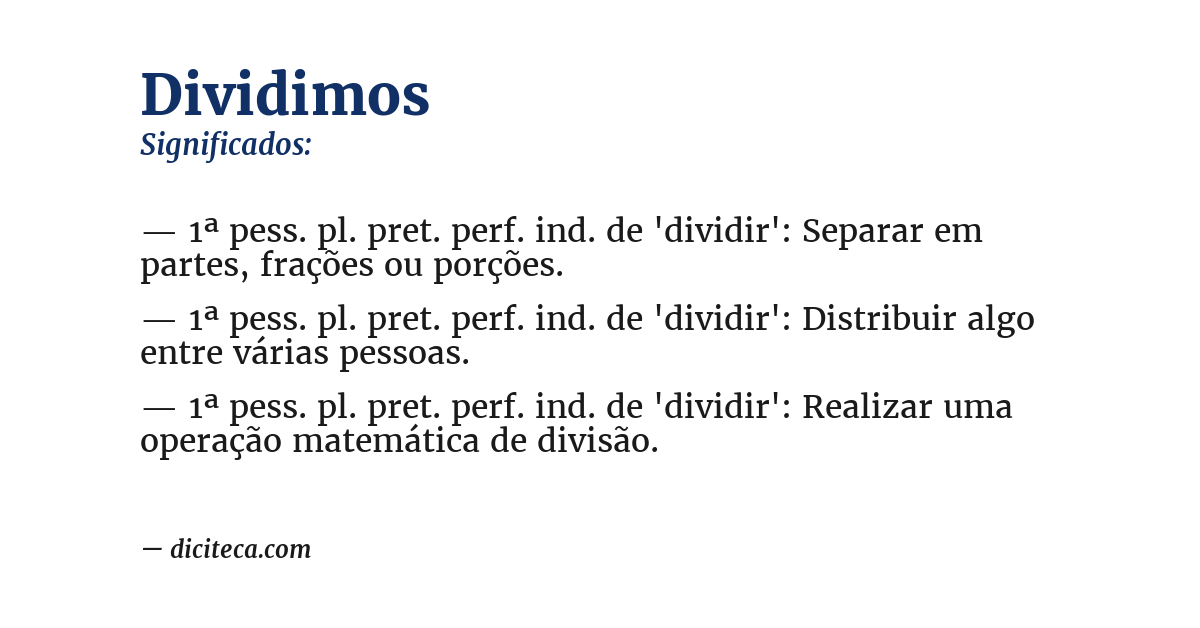 Significado de dividimos