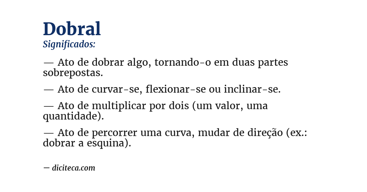 Significado de dobral
