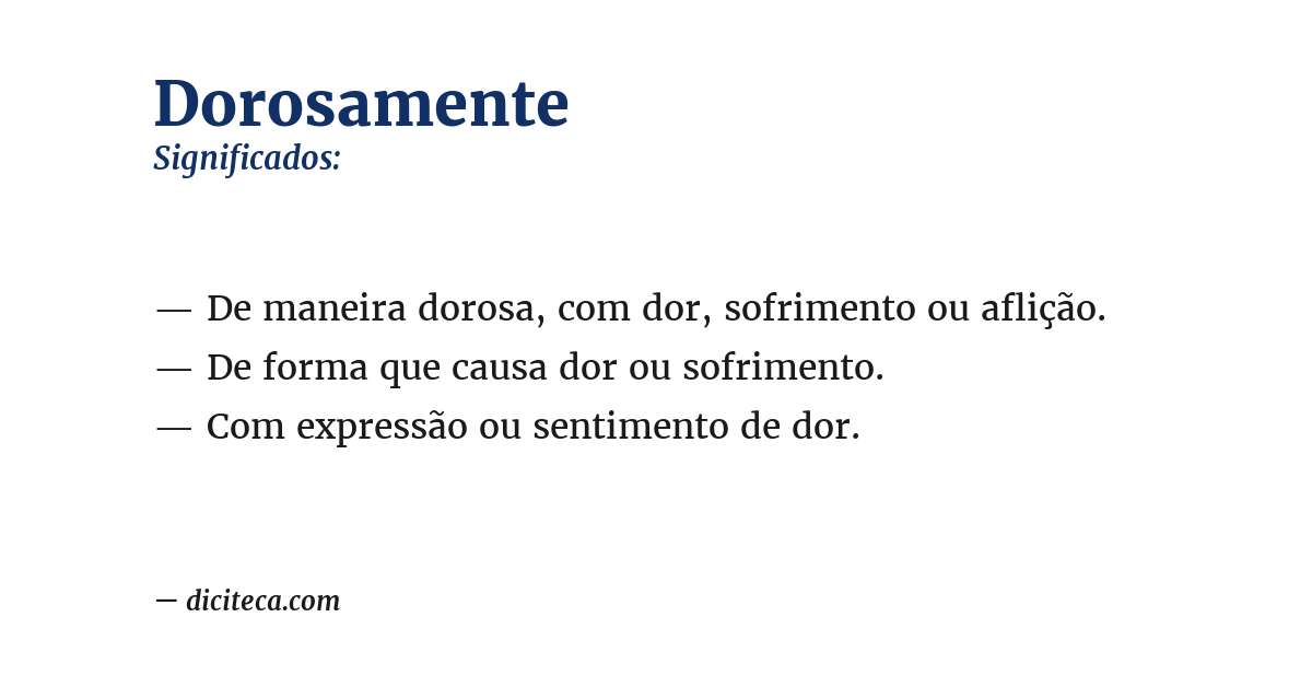 Significado de dorosamente