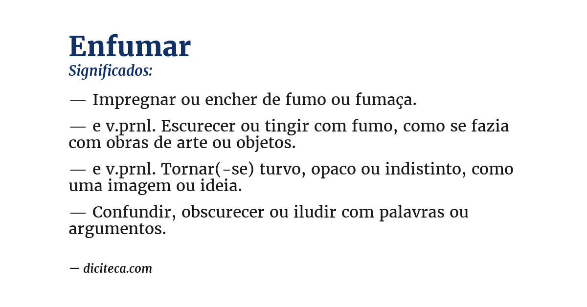 Significado de enfumar