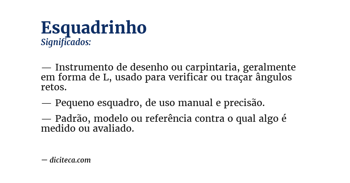 Significado de esquadrinho