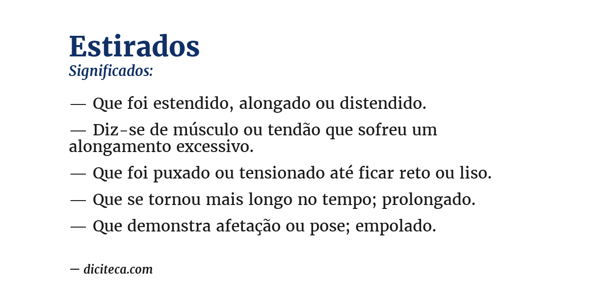Significado de estirados