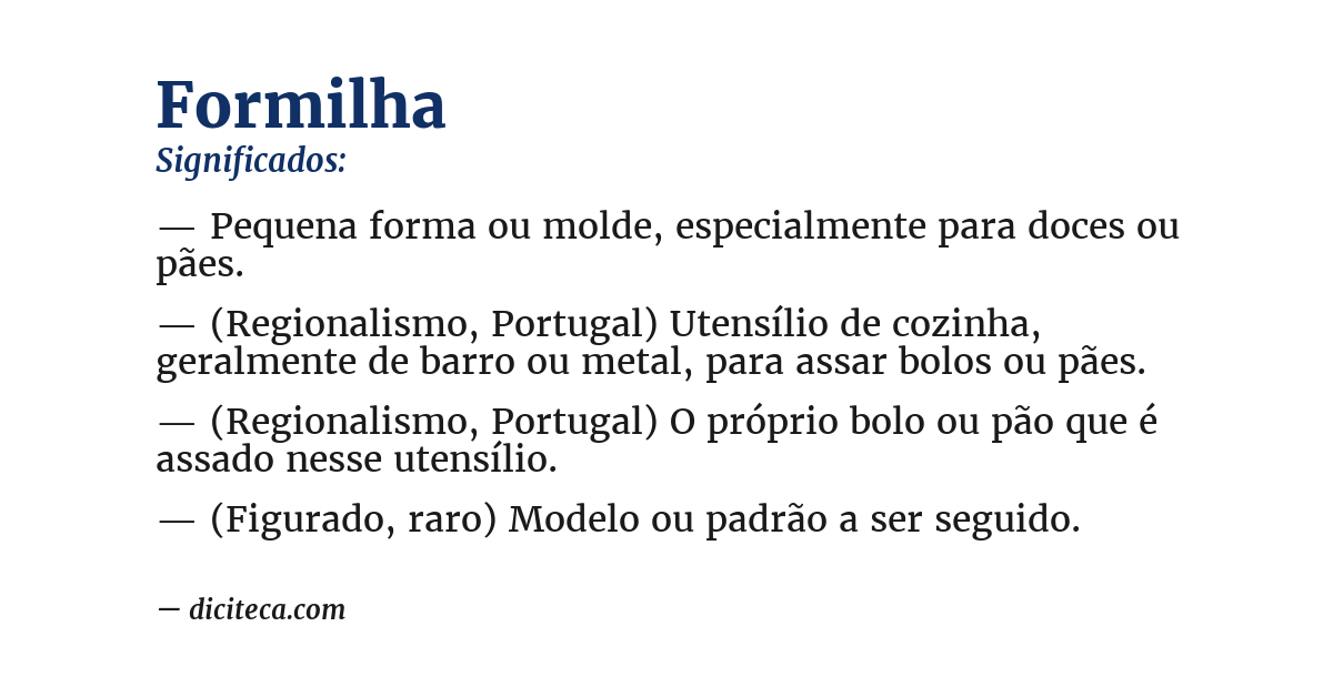 Significado de formilha