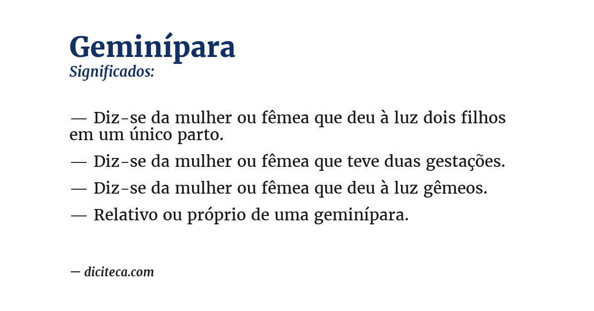 Significado de geminípara