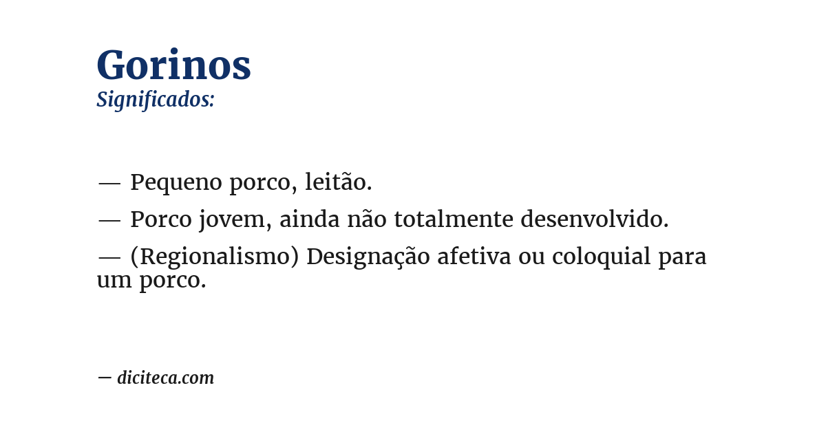 Significado de gorinos