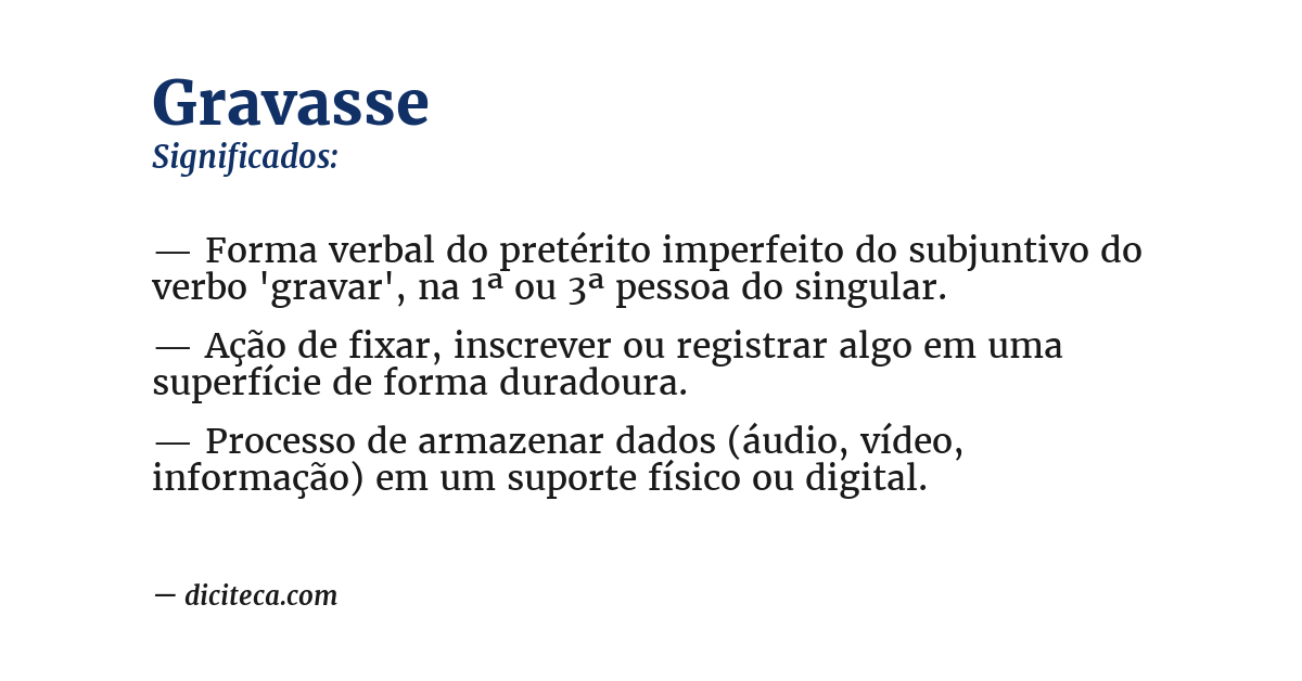 Significado de gravasse