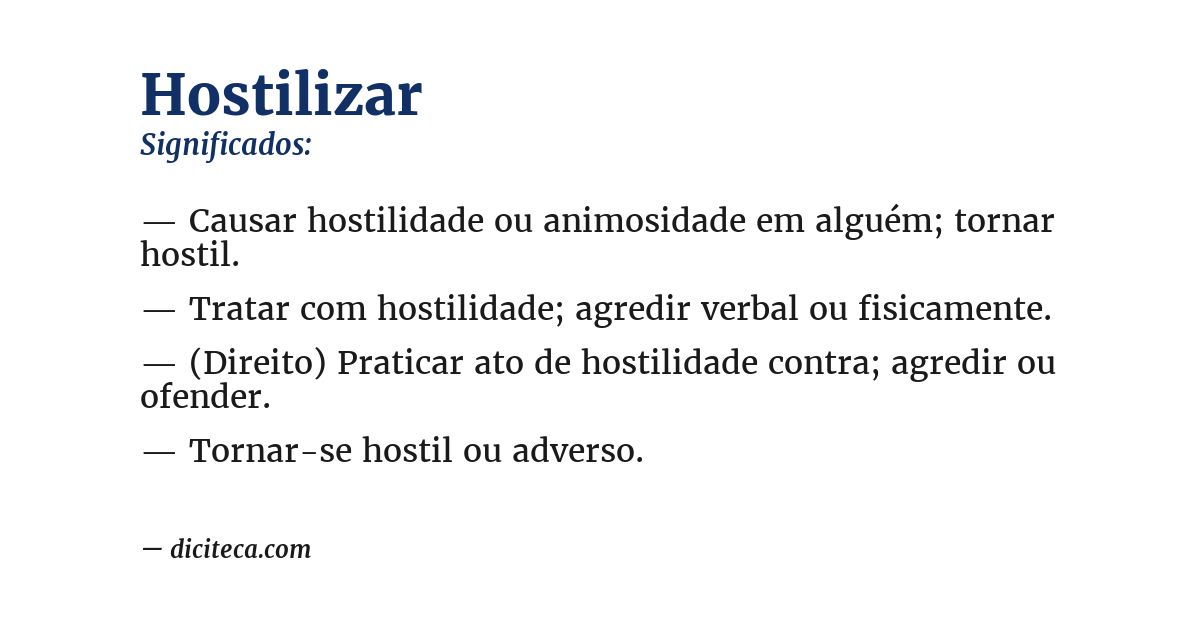 Significado de hostilizar