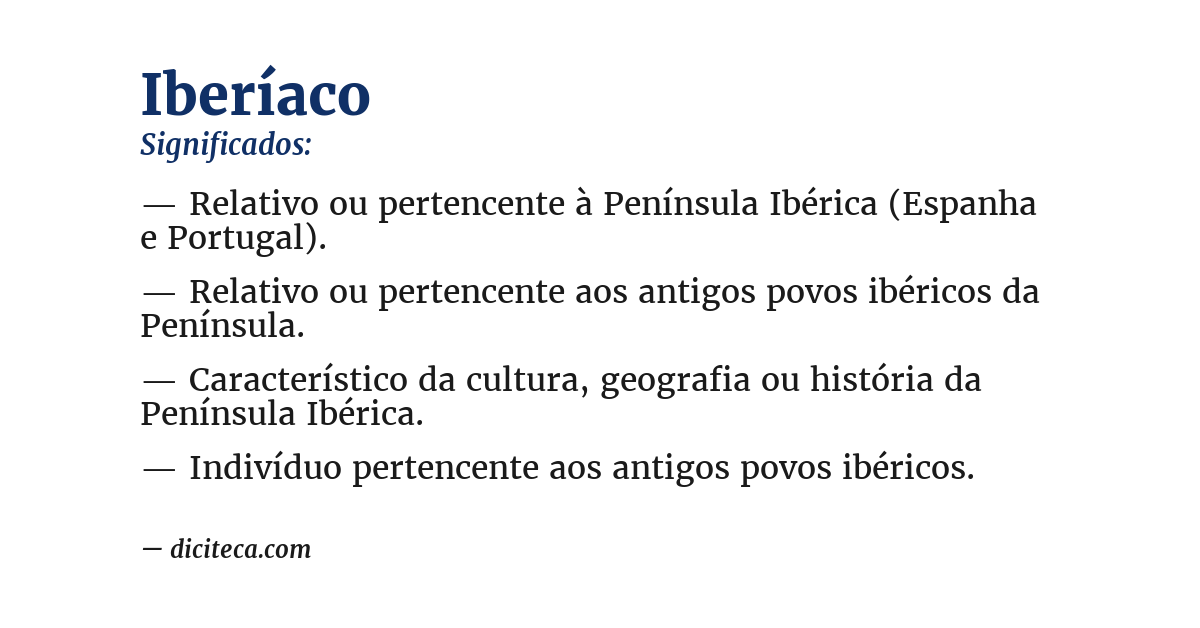 Significado de iberíaco