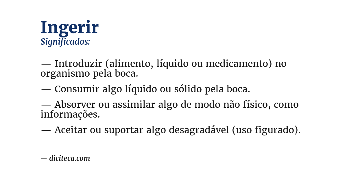 Significado de ingerir
