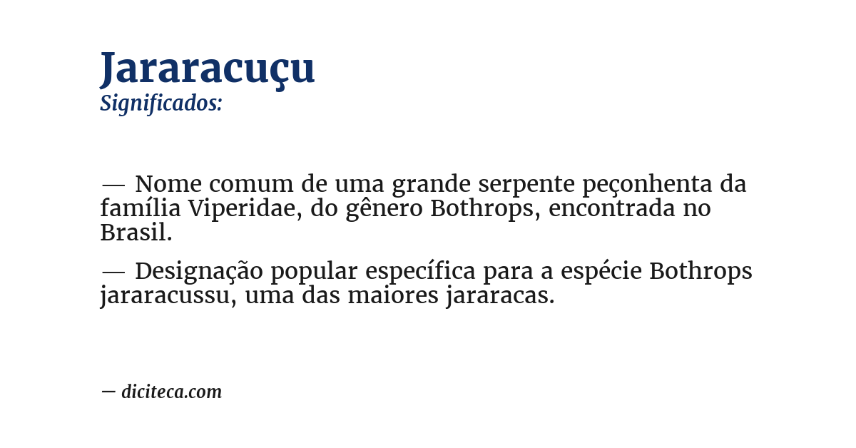 Significado de jararacuçu