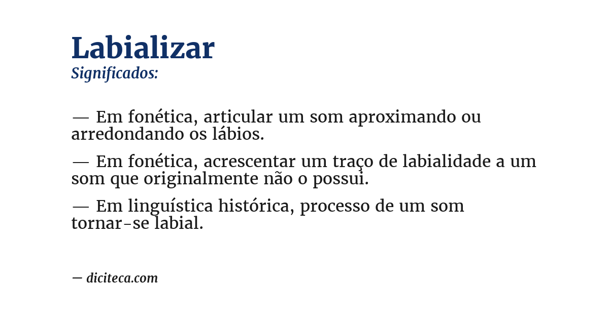 Significado de labializar