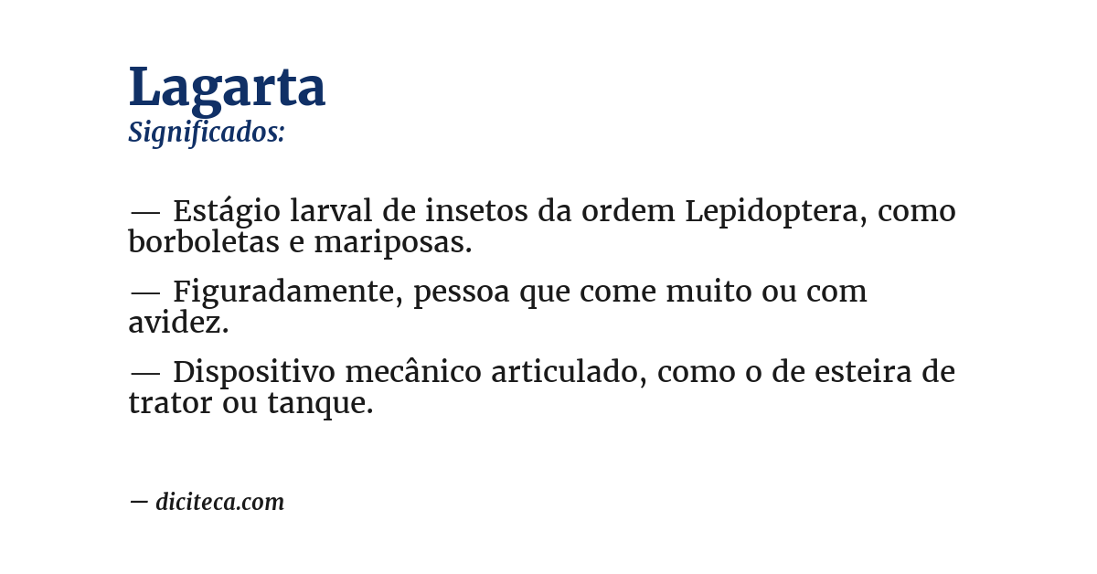 Significado de lagarta