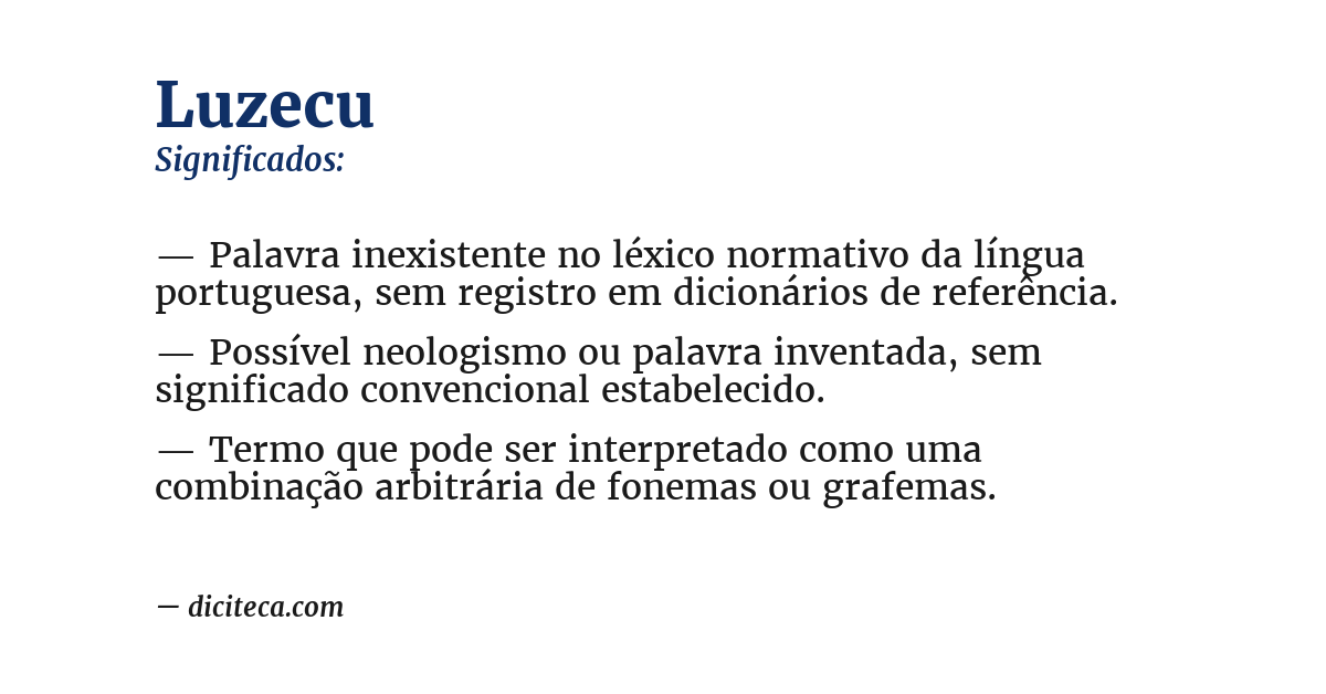 Significado de luzecu