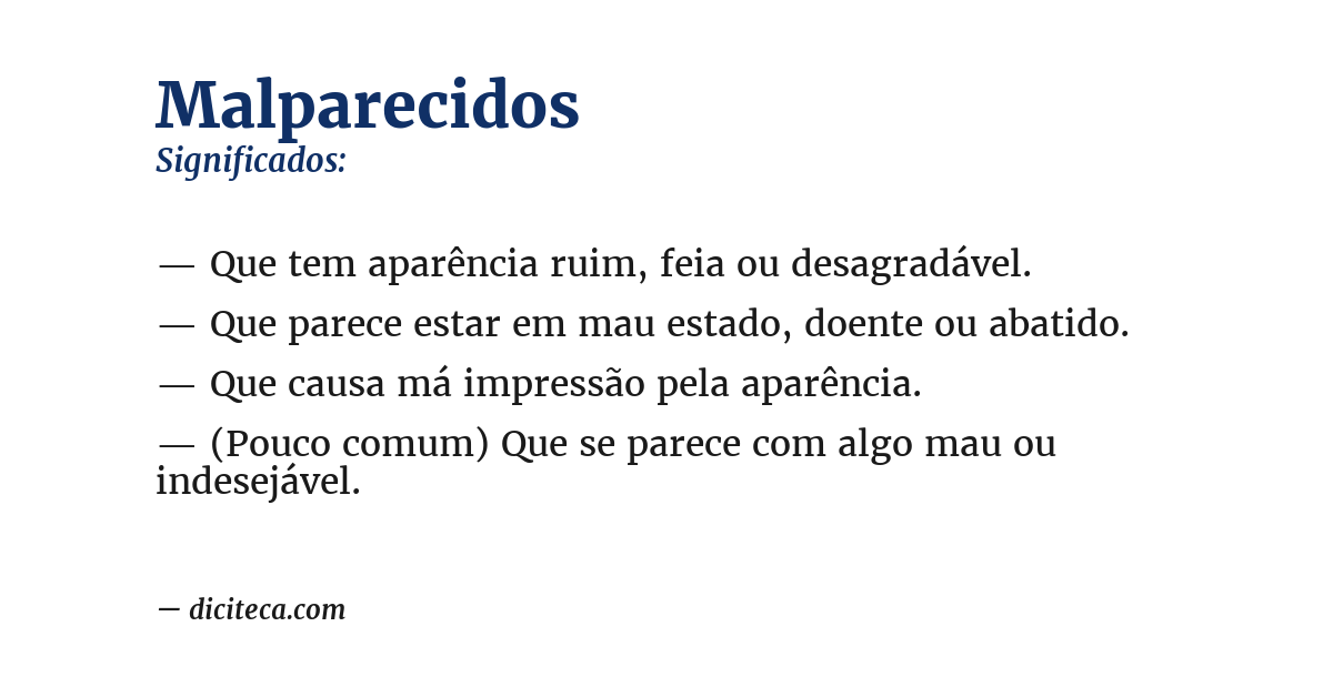 Significado de malparecidos