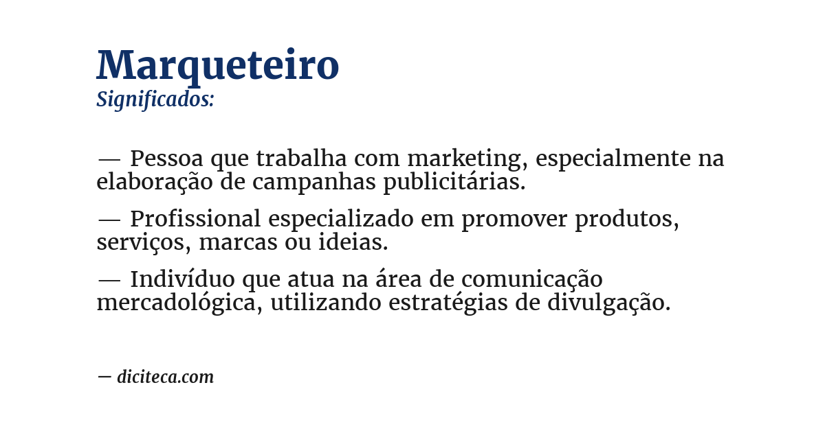 Significado de marqueteiro