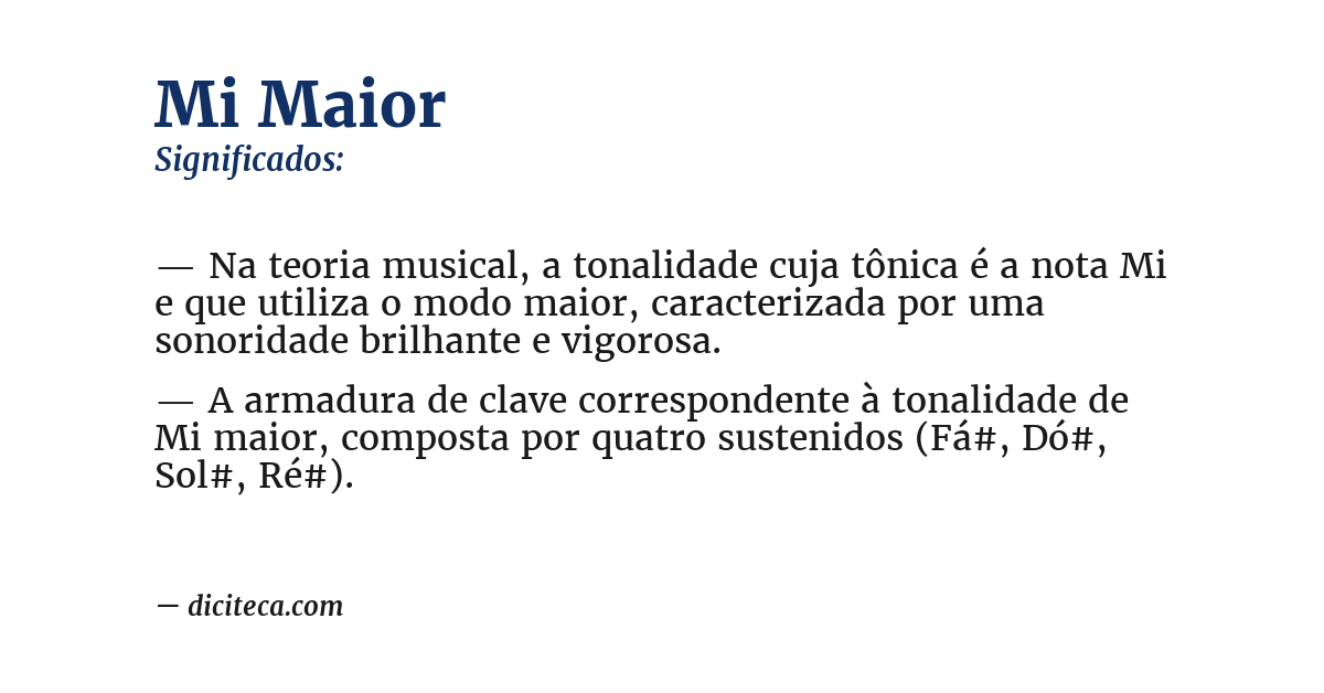 Significado de mi maior