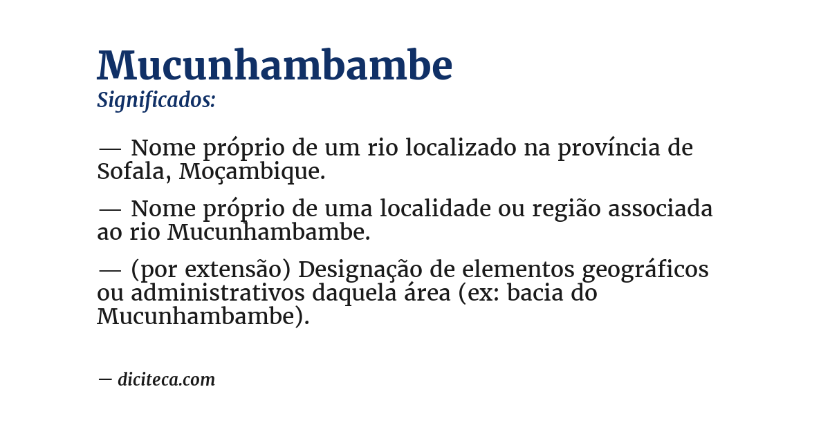 Significado de mucunhambambe