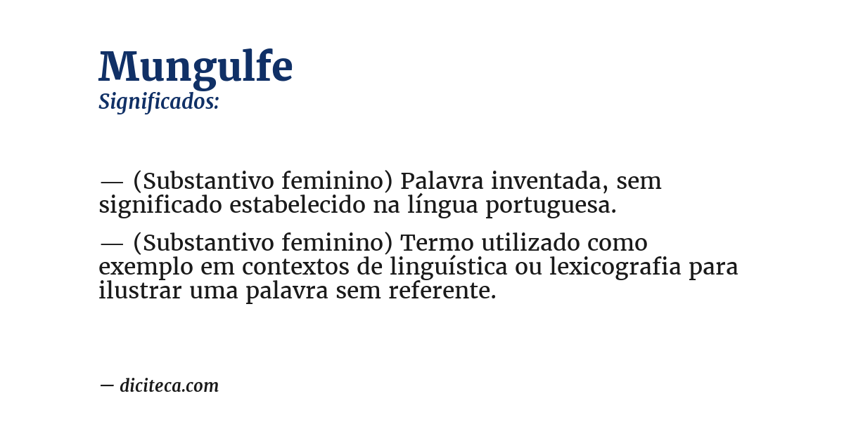 Significado de mungulfe