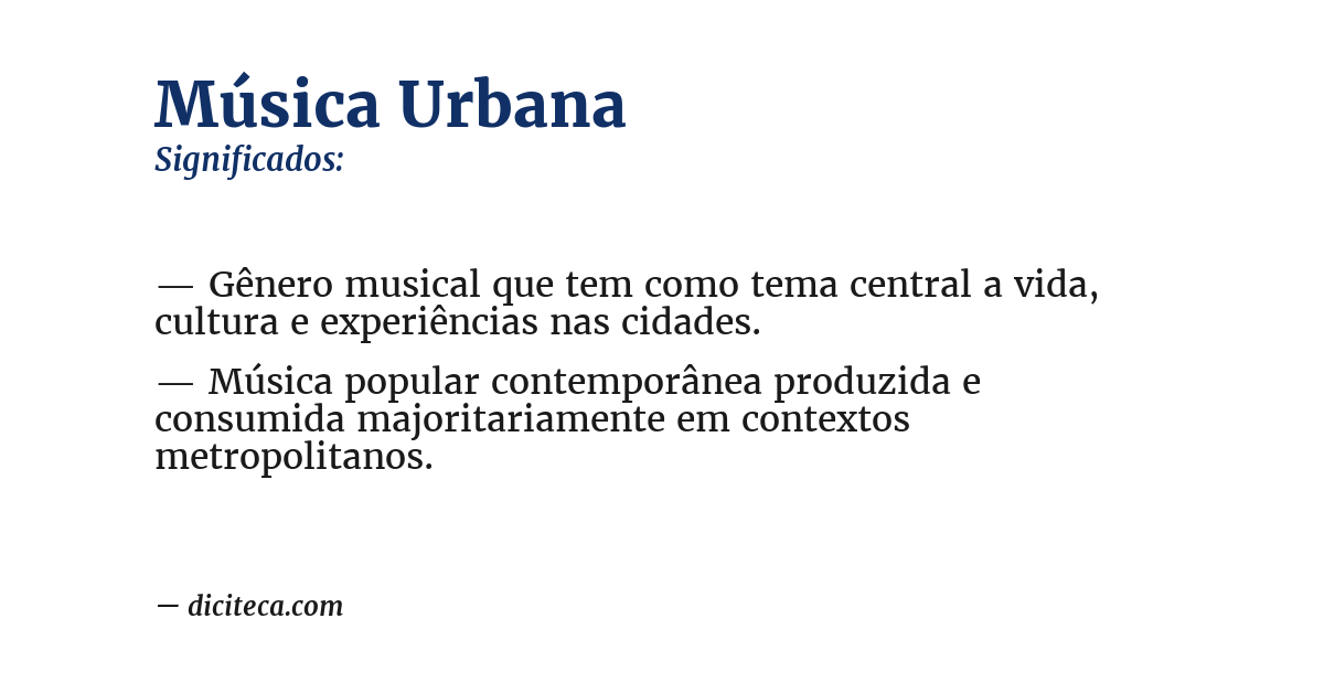 Significado de música urbana