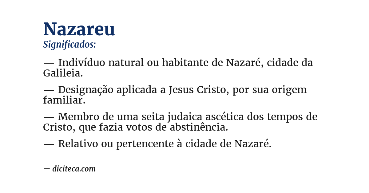 Significado de nazareu