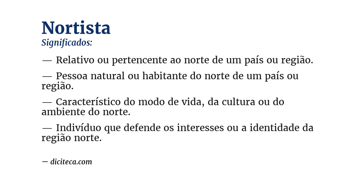 Significado de nortista