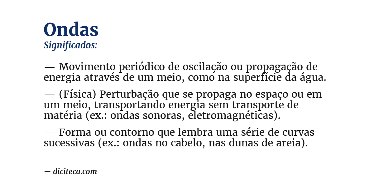 Significado de ondas