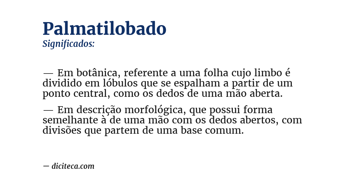 Significado de palmatilobado