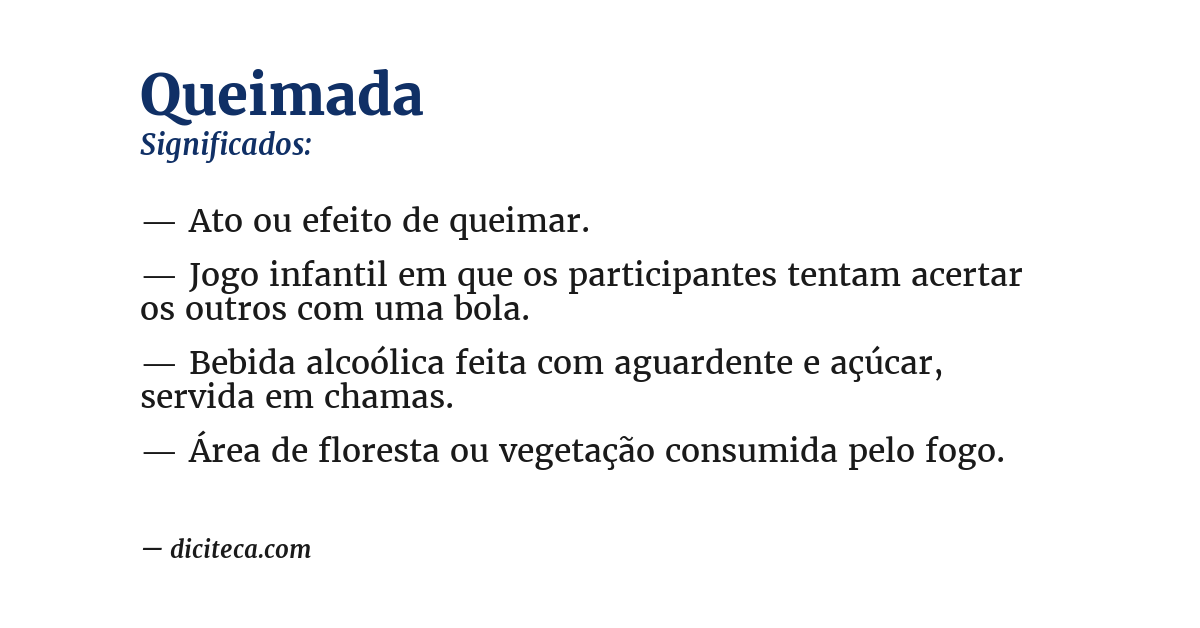Significado de queimada