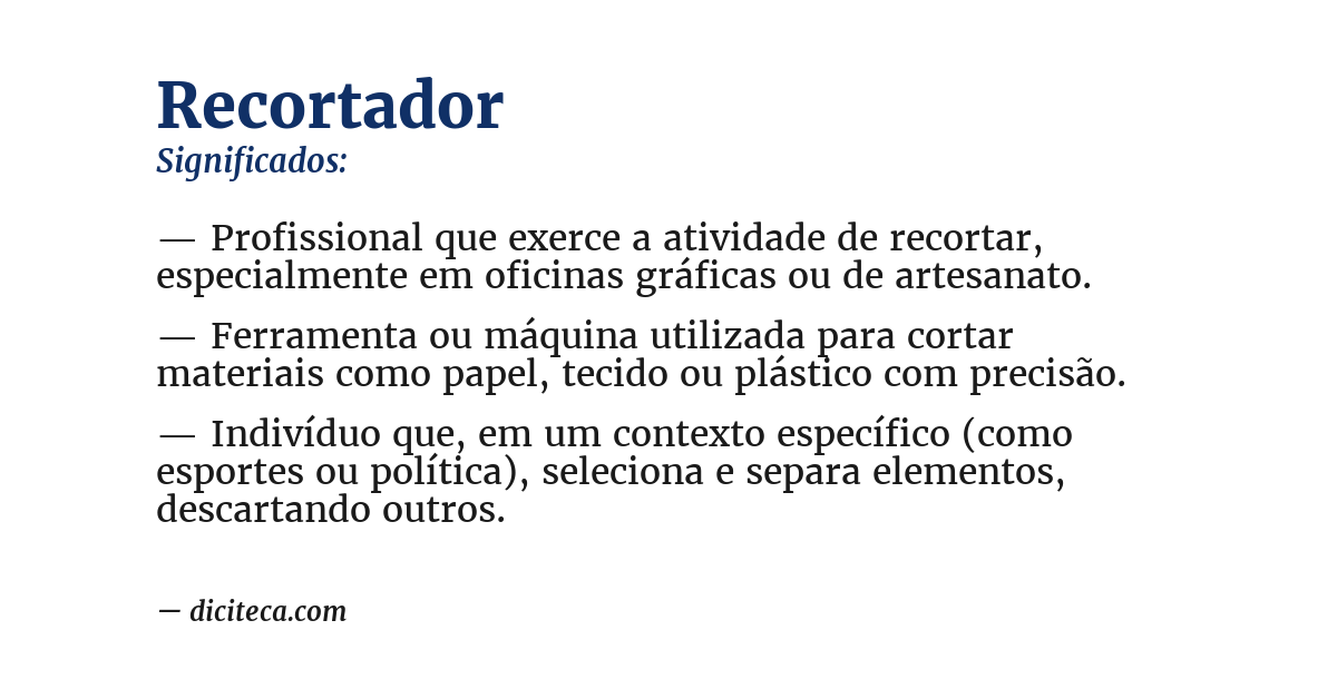 Significado de recortador