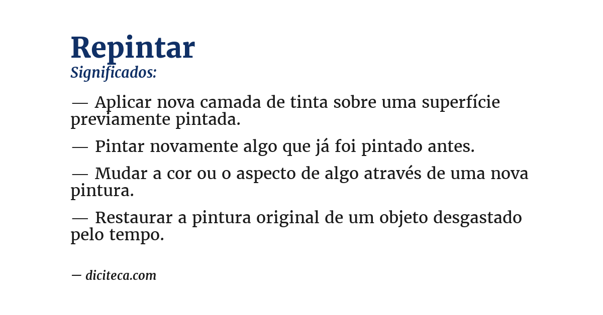 Significado de repintar