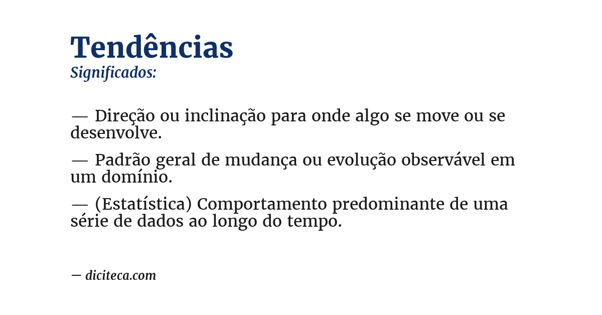 Significado de tendências