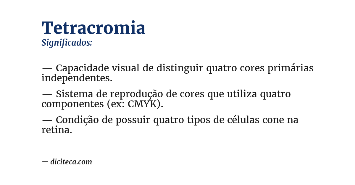 Significado de tetracromia