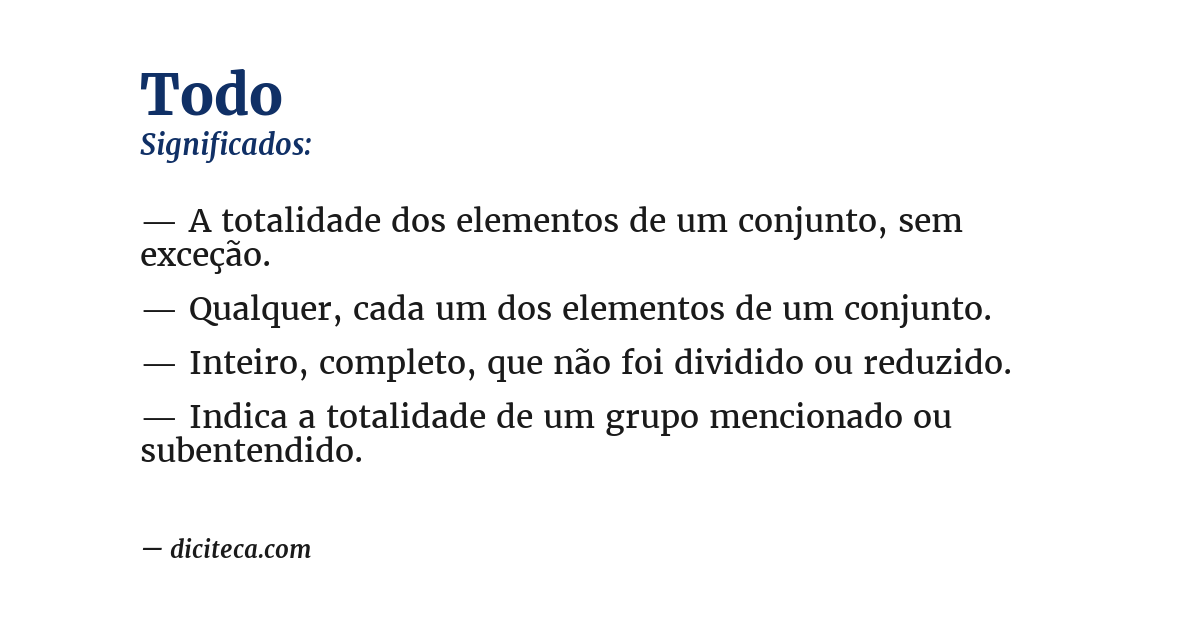 Significado de todo