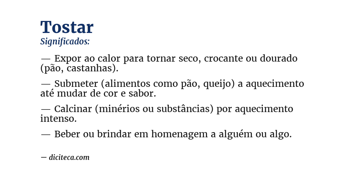 Significado de tostar