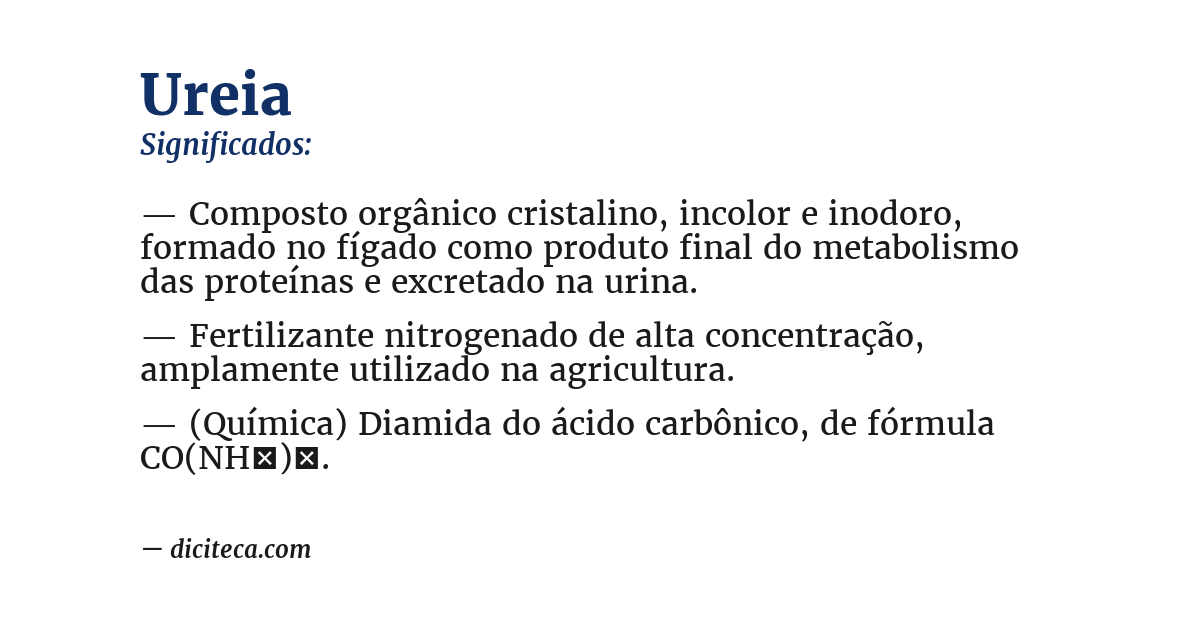 Significado de ureia