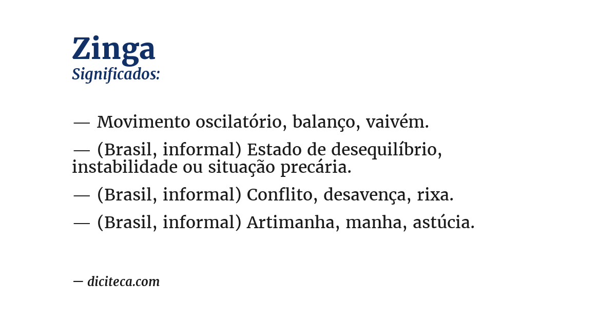 Significado de zinga