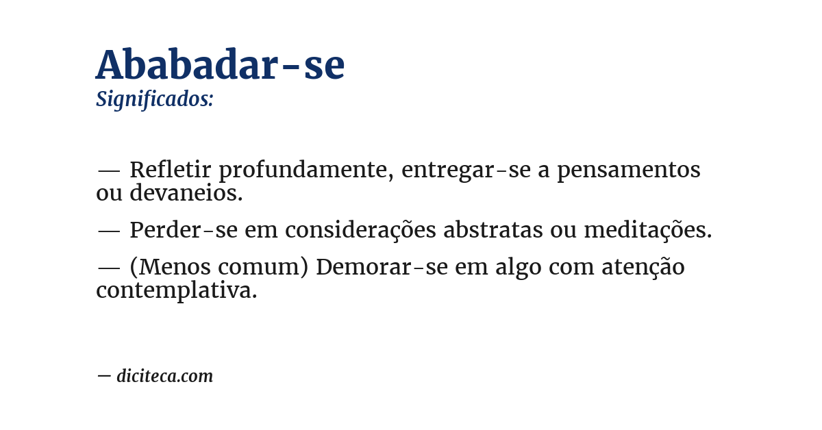 Significado de ababadar-se