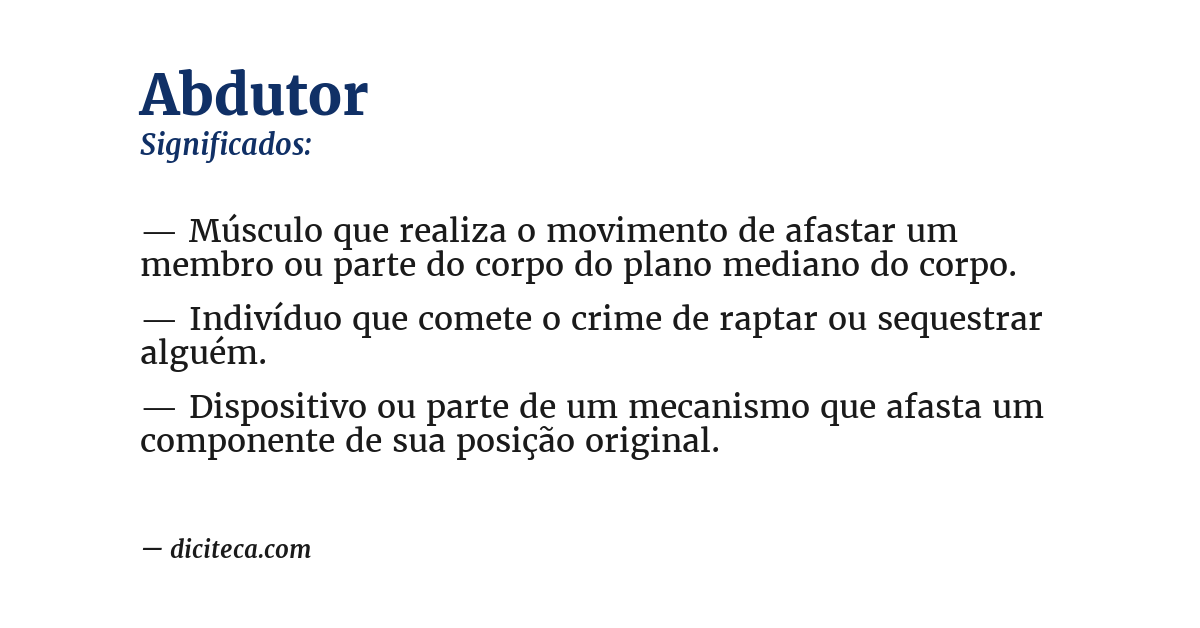 Significado de abdutor