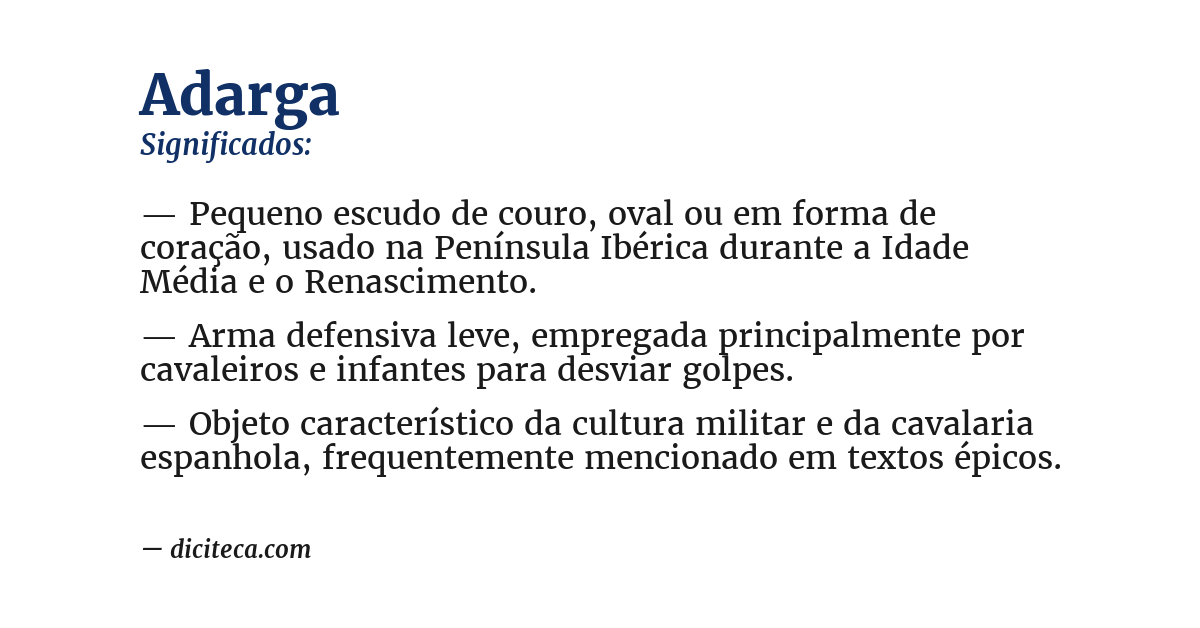 Significado de adarga