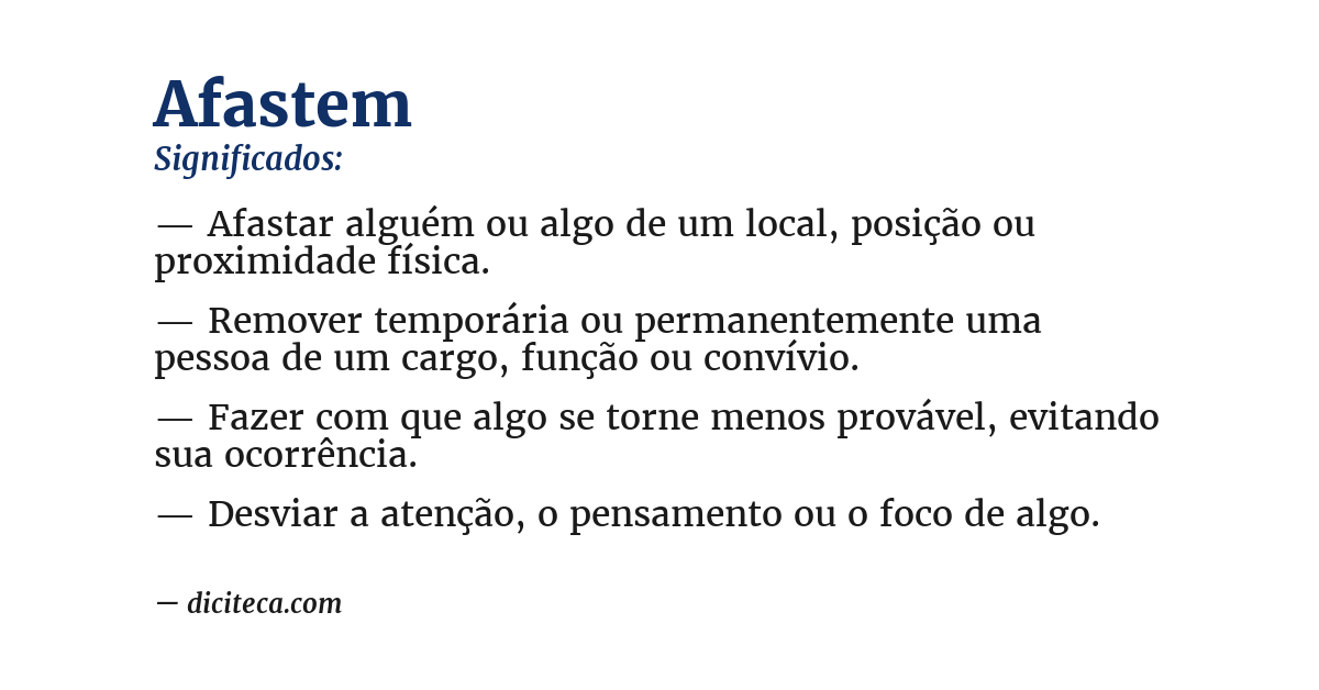 Significado de afastem