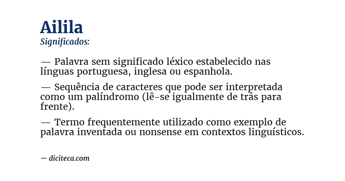 Significado de ailila