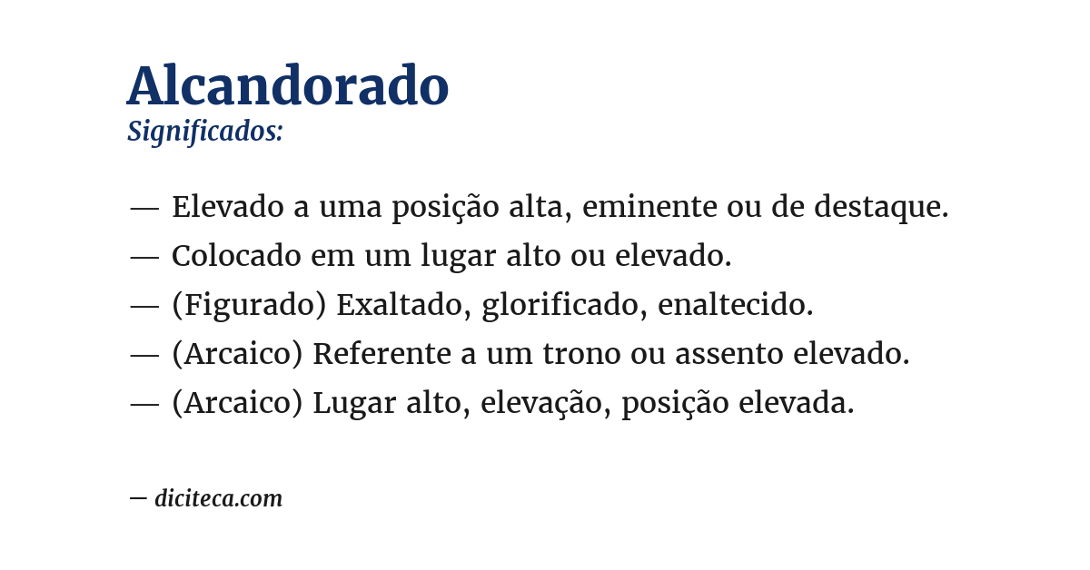 Significado de alcandorado
