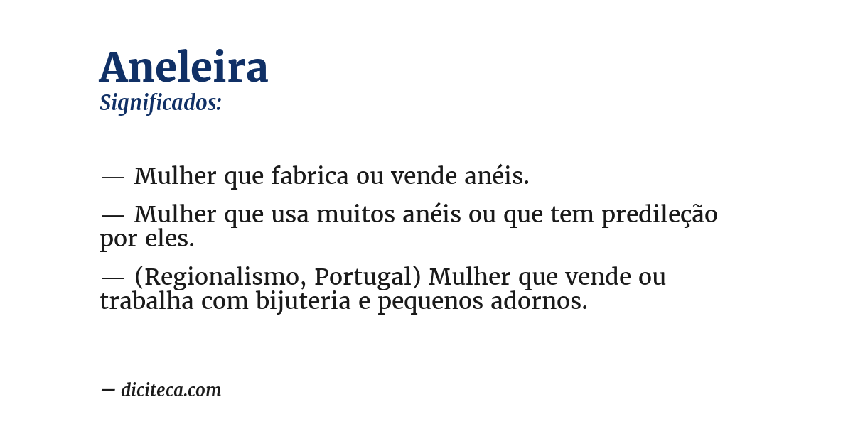 Significado de aneleira