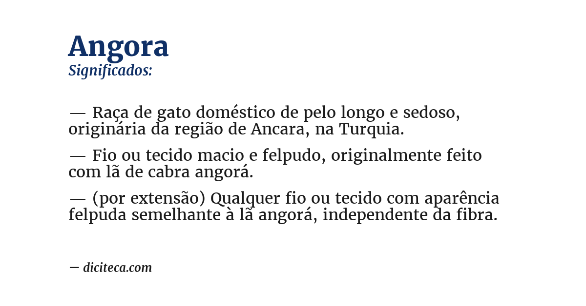Significado de angora