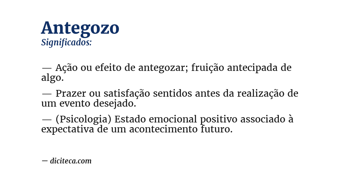 Significado de antegozo