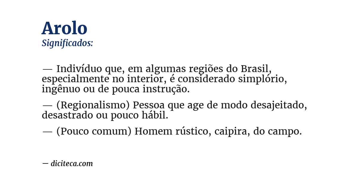 Significado de arolo