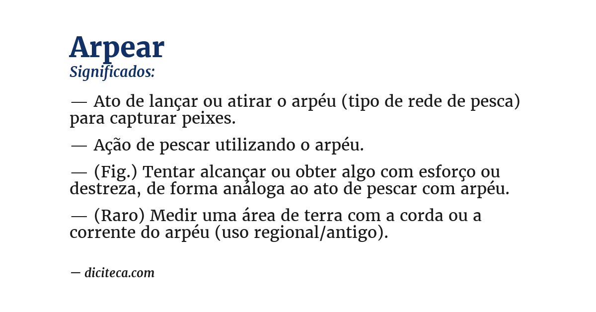 Significado de arpear