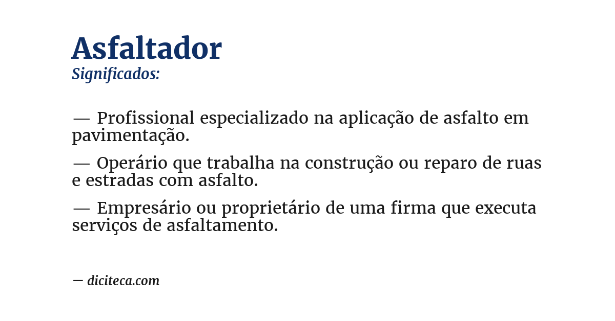 Significado de asfaltador