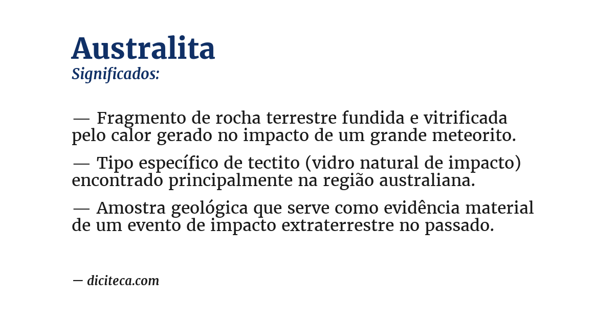 Significado de australita