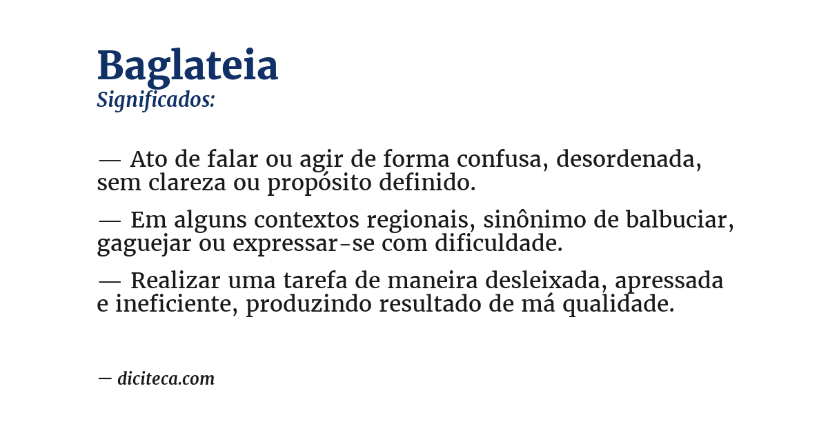 Significado de baglateia